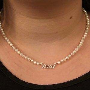 XOXO Pearl Necklace Love Pearl Necklace Handmade